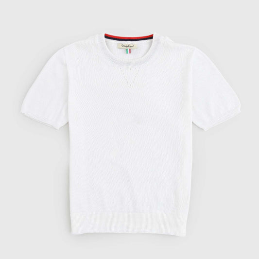 Base Bianco/Collo Rosso E Blu