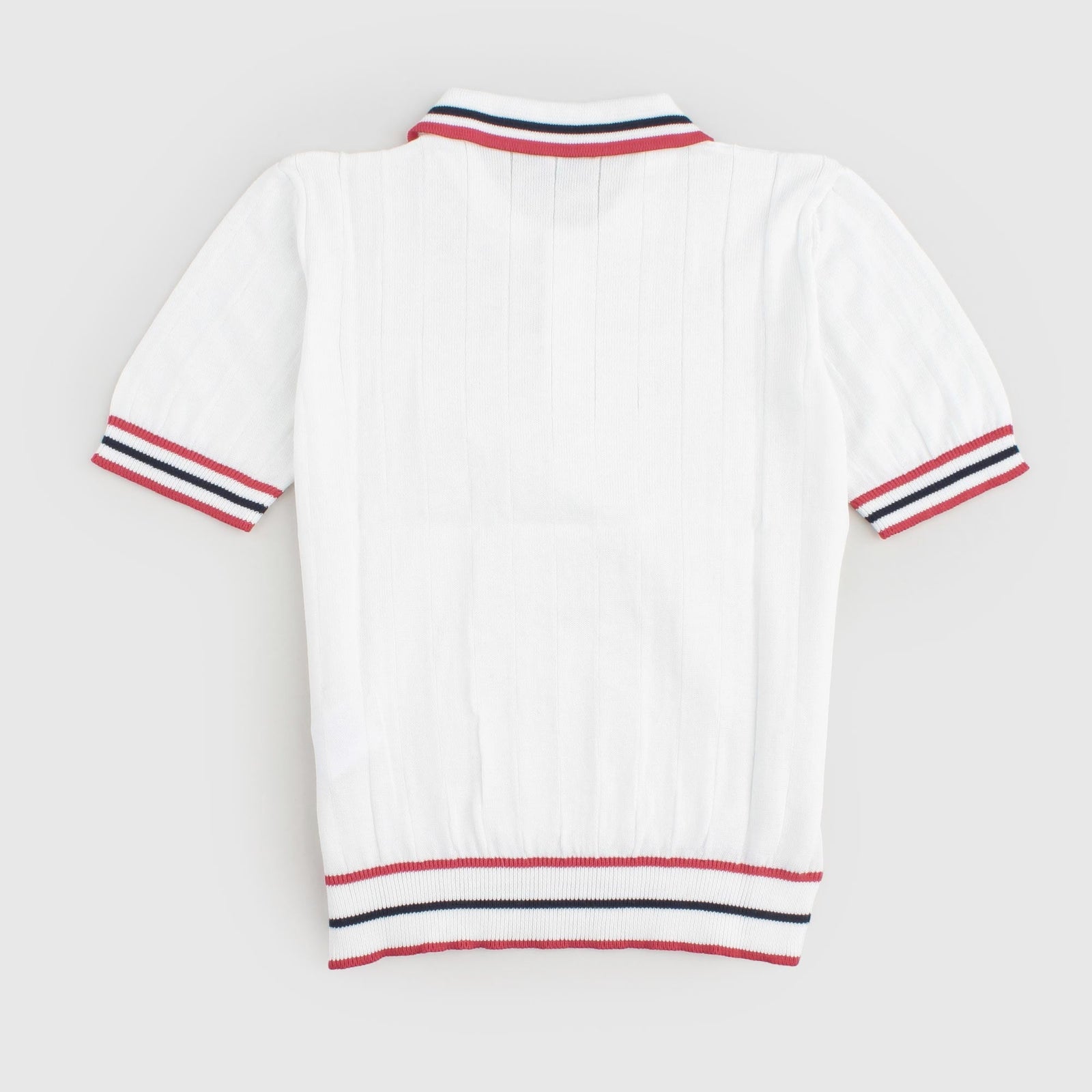 Base Bianco/Collo Rosso E Blu