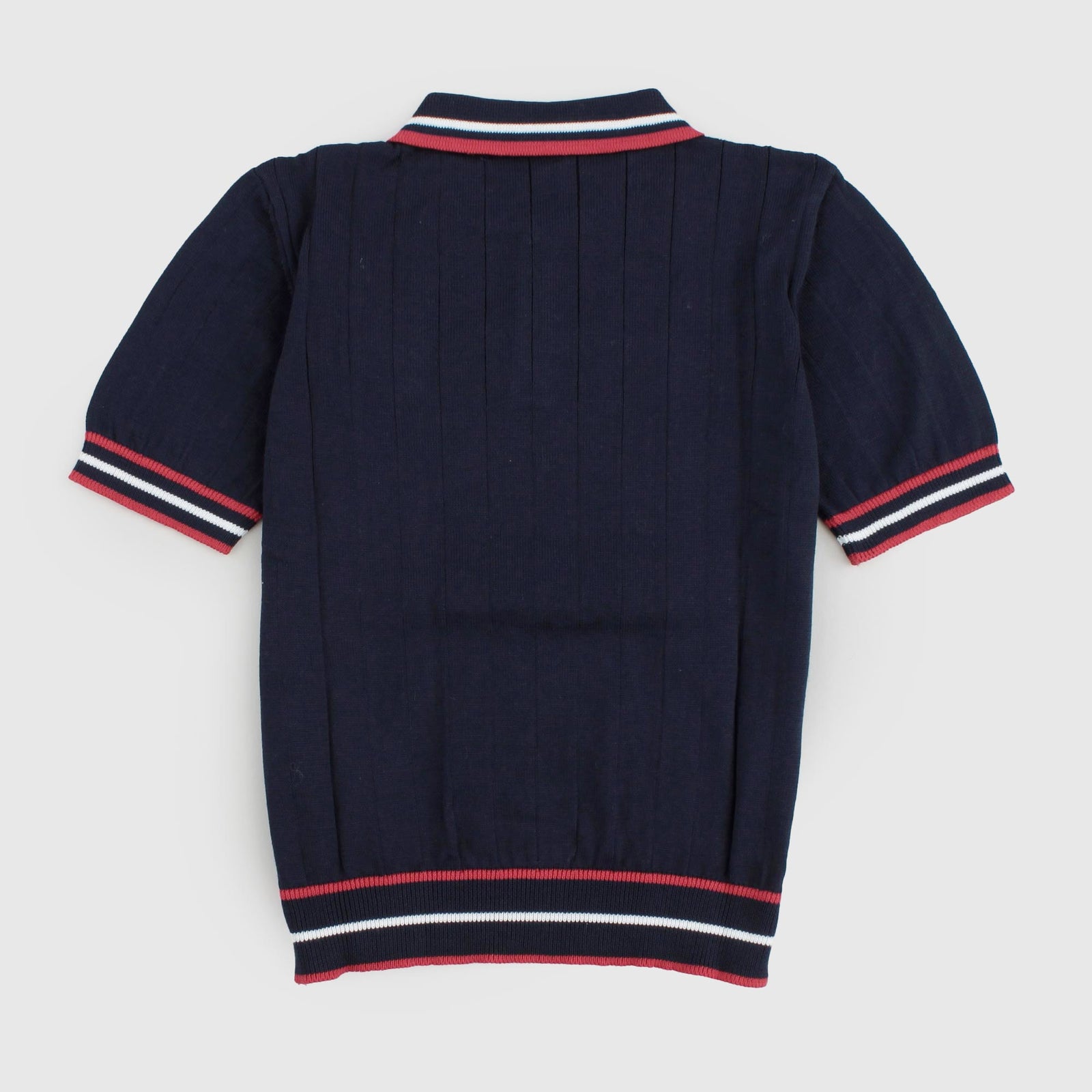 Base Blu/Collo Rosso E Bianco
